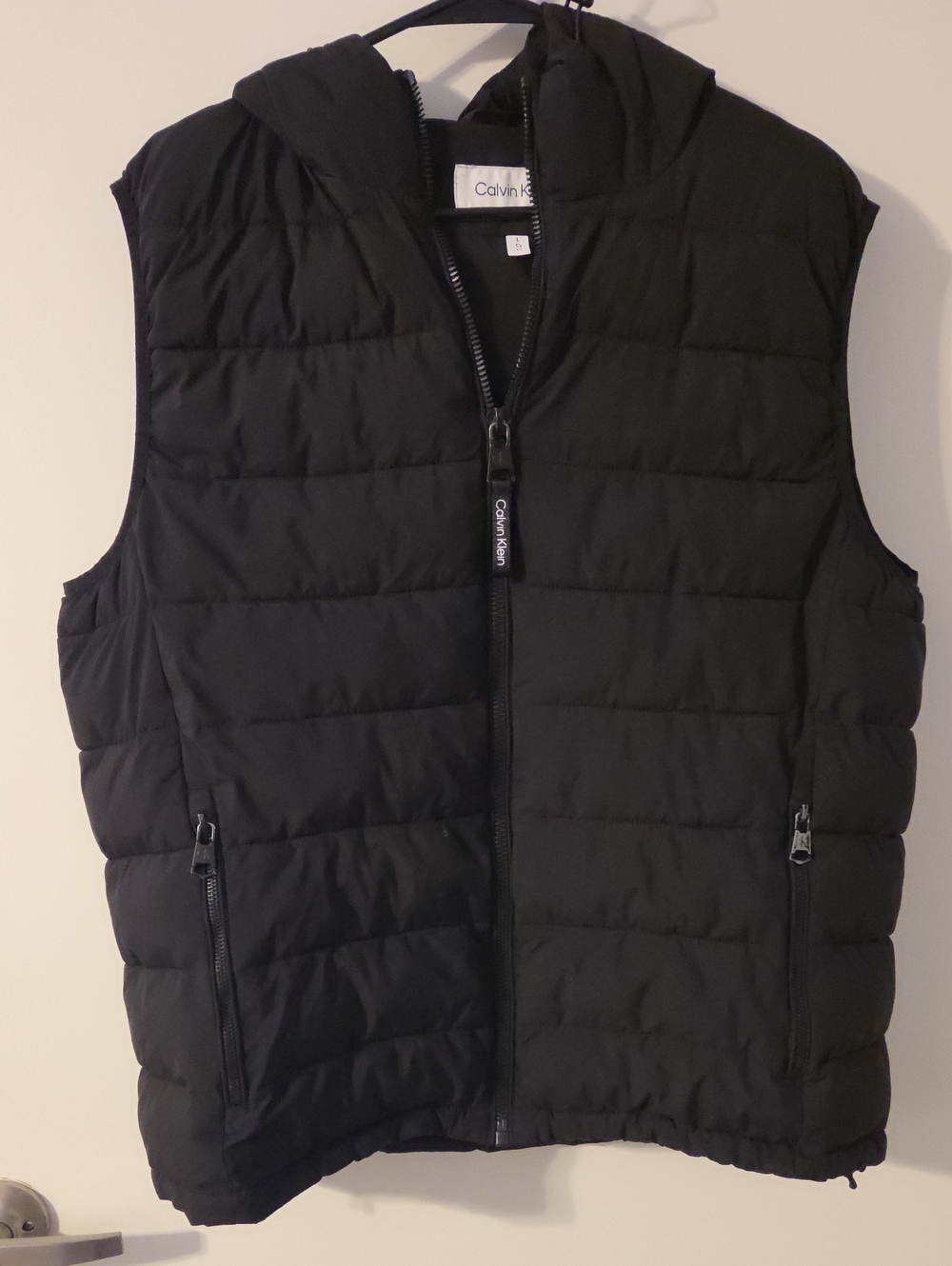 Calvin Klein Black Quilted Hooded Puffer Vest